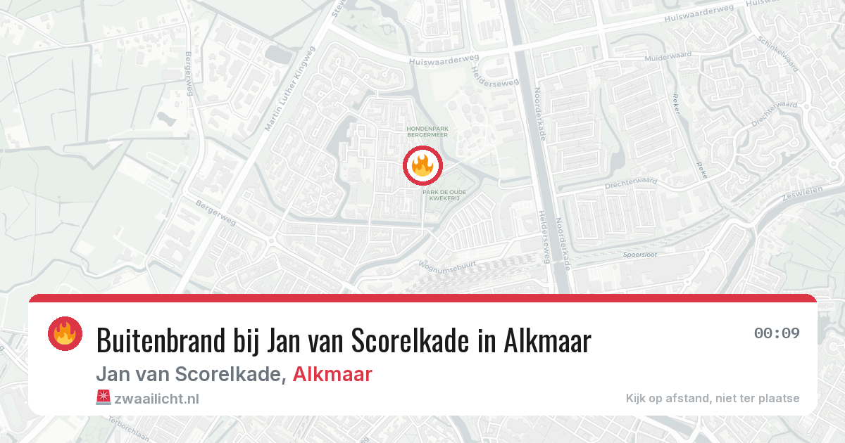 Buitenbrand bij Jan van Scorelkade in Alkmaar — 10 apr 2026