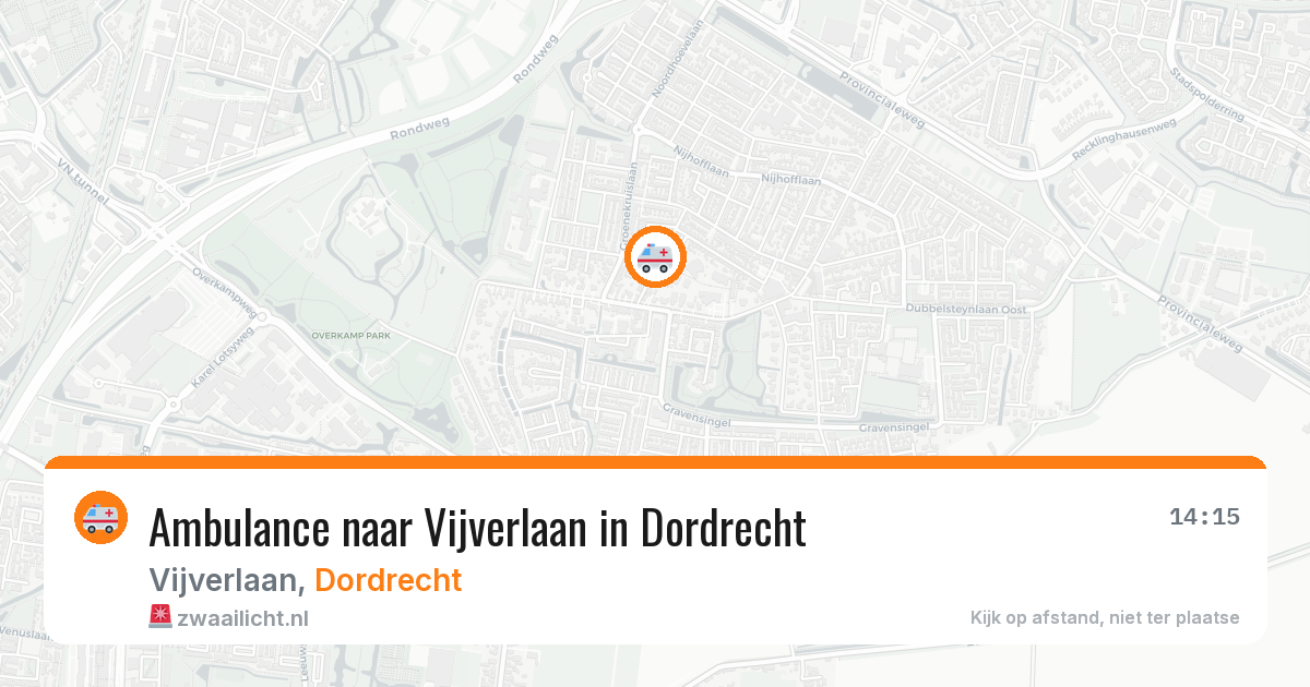 Ambulance naar Vijverlaan in Dordrecht — 10 apr 2026