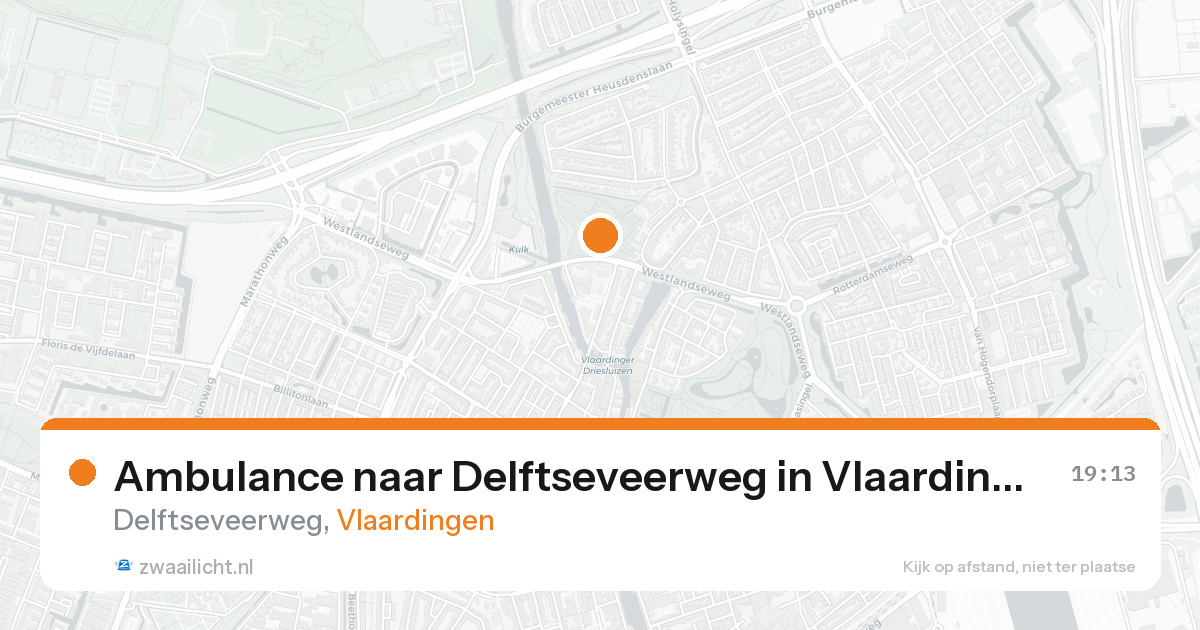 Ambulance naar Delftseveerweg in Vlaardingen — 17 aug 2026