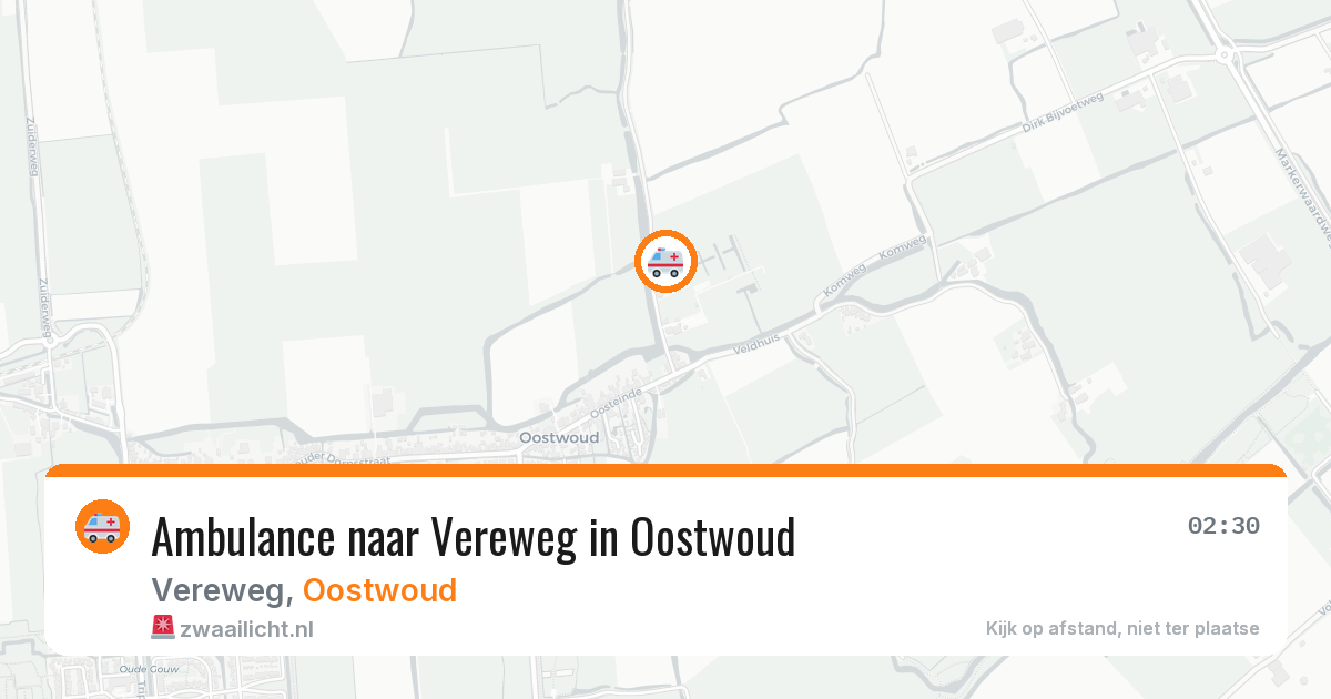 Ambulance naar Vereweg in Oostwoud — 30 jul 2026