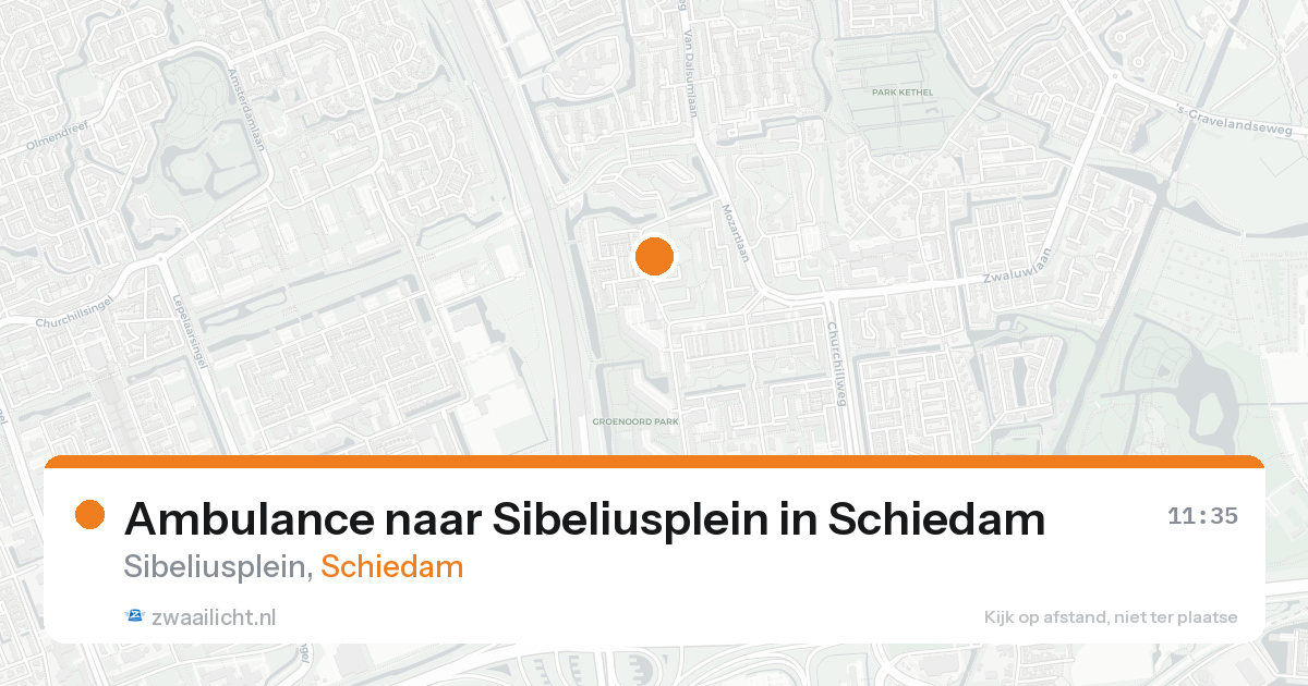 Ambulance naar Sibeliusplein in Schiedam — 20 aug 2026