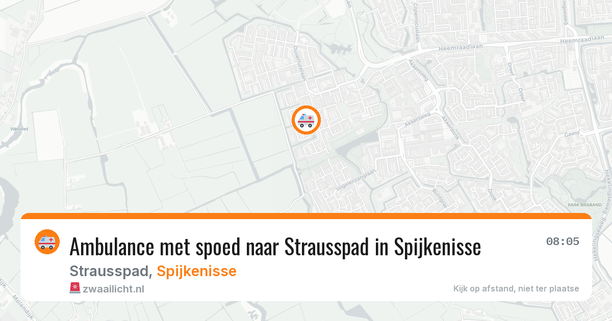 Ambulance met spoed naar Strausspad in Spijkenisse — 27 jun 2026