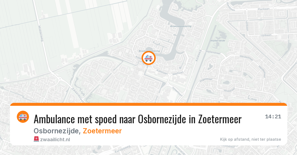 Ambulance met spoed naar Osbornezijde in Zoetermeer — 2 mei 2026