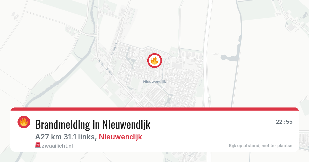 Brandmelding in Nieuwendijk — 14 jun 2026