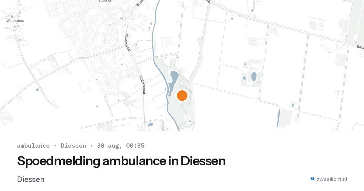 Spoedmelding ambulance in Diessen — 29 aug 2026