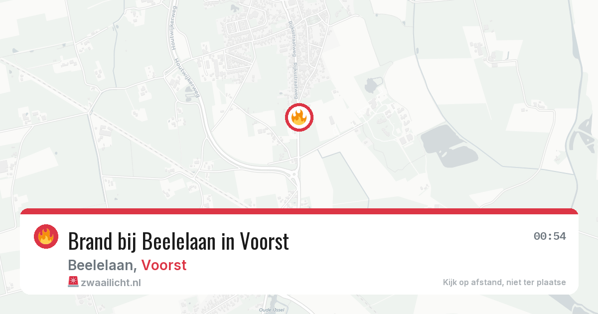 Brand bij Beelelaan in Voorst — 1 jul 2026