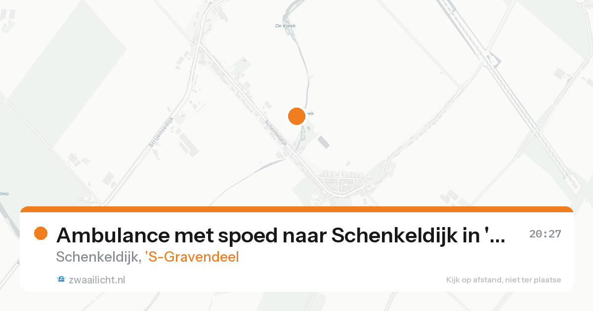Ambulance met spoed naar Schenkeldijk in 'S-Gravendeel — 21 aug 2026