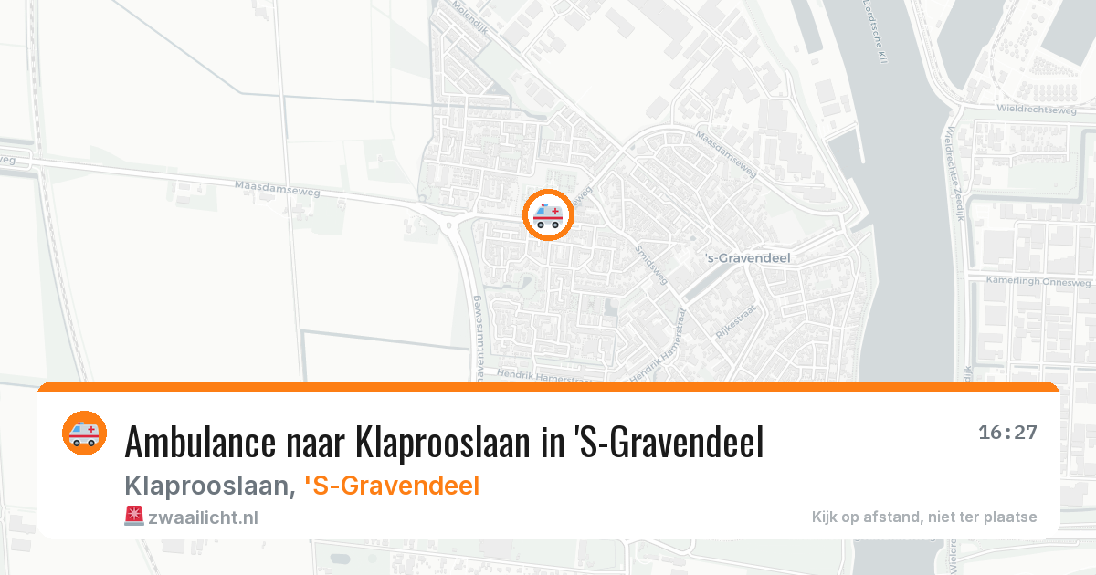 Ambulance naar Klaprooslaan in 'S-Gravendeel — 8 mrt 2026