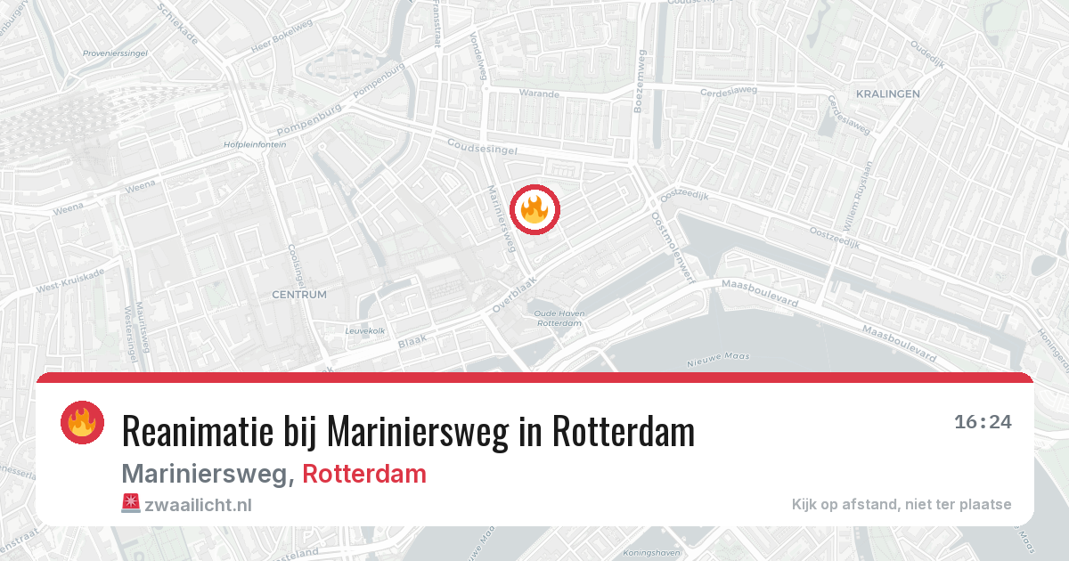 Reanimatie bij Mariniersweg in Rotterdam — 4 mrt 2026