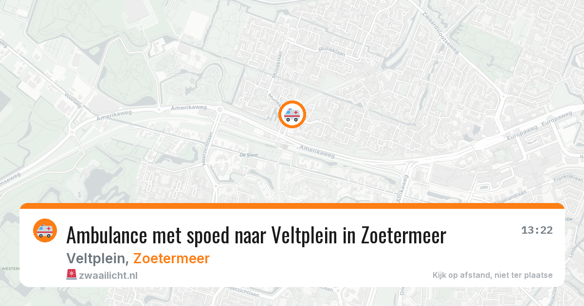 Ambulance met spoed naar Veltplein in Zoetermeer — 5 apr 2026