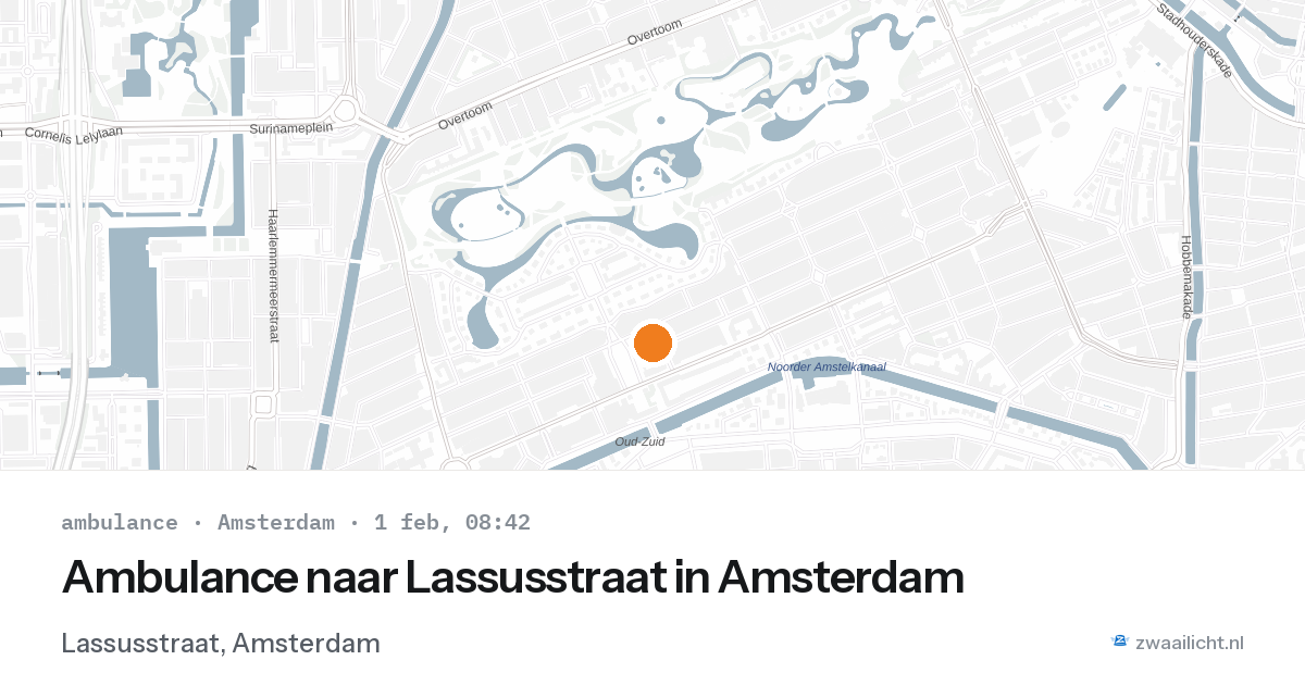 Ambulance naar Lassusstraat in Amsterdam — 1 feb 2026