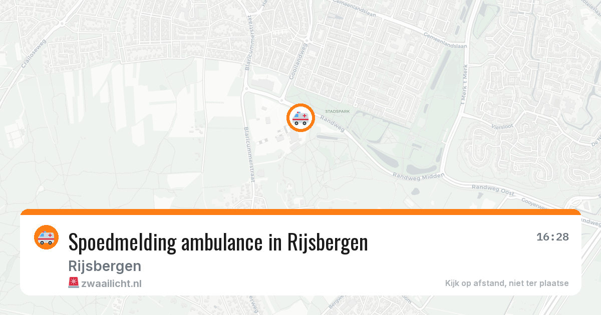 Spoedmelding ambulance in Rijsbergen — 29 jan 2026