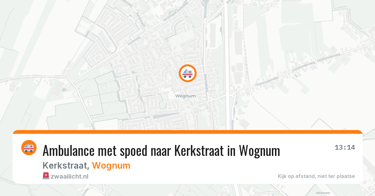 Ambulance met spoed naar Kerkstraat in Wognum — 12 jun 2026