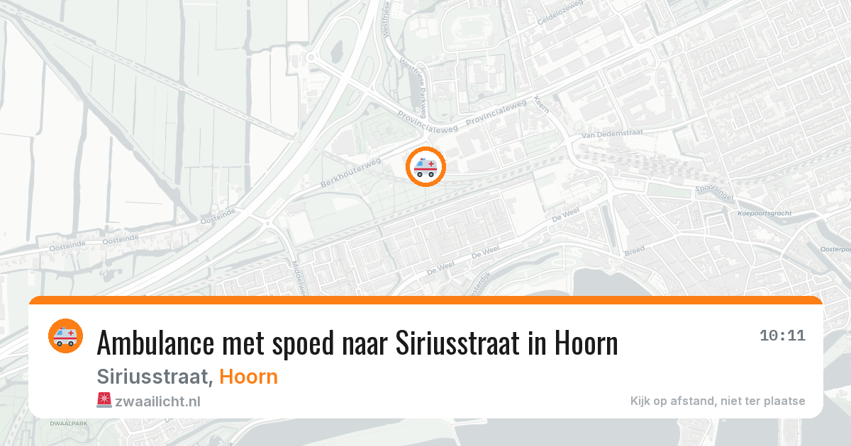 Ambulance met spoed naar Siriusstraat in Hoorn — 30 jan 2026