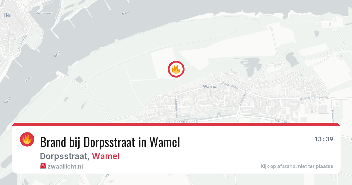 Brand bij Dorpsstraat in Wamel — 21 mrt 2026
