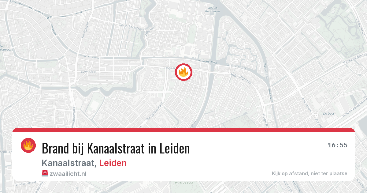 Brand bij Kanaalstraat in Leiden — 11 jun 2026