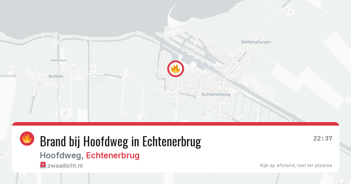 Brand bij Hoofdweg in Echtenerbrug — 19 jun 2026
