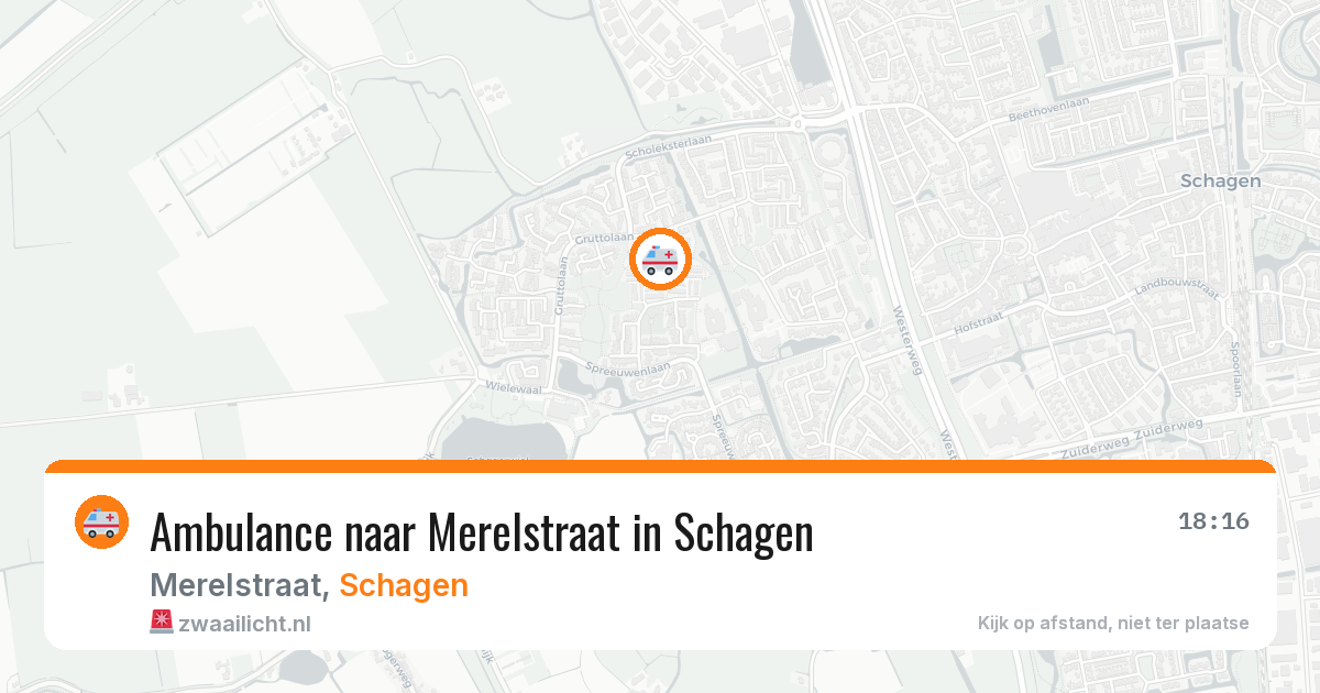 Ambulance naar Merelstraat in Schagen — 22 jul 2026
