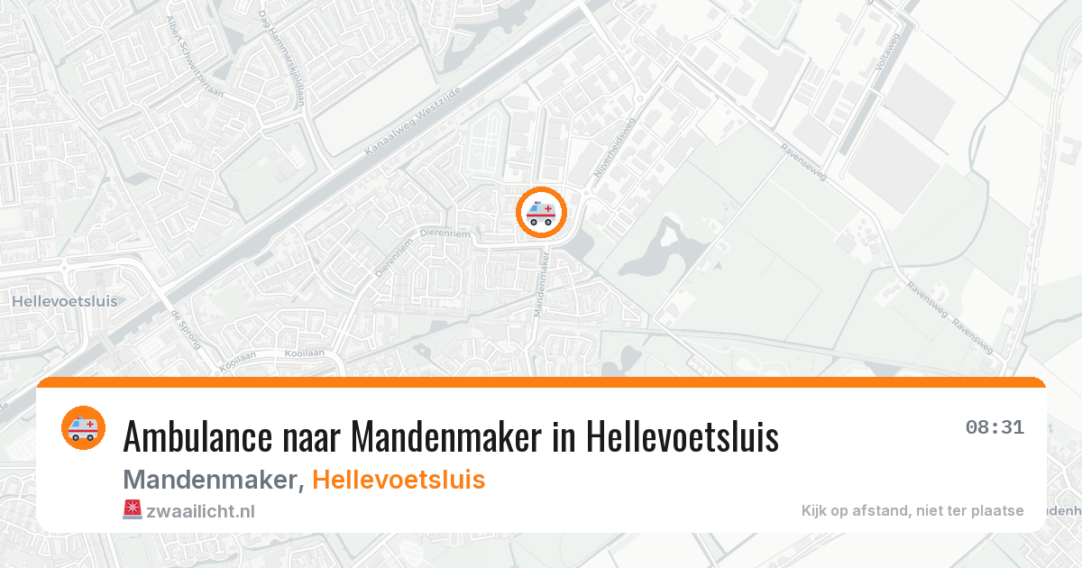 Ambulance naar Mandenmaker in Hellevoetsluis — 7 aug 2026