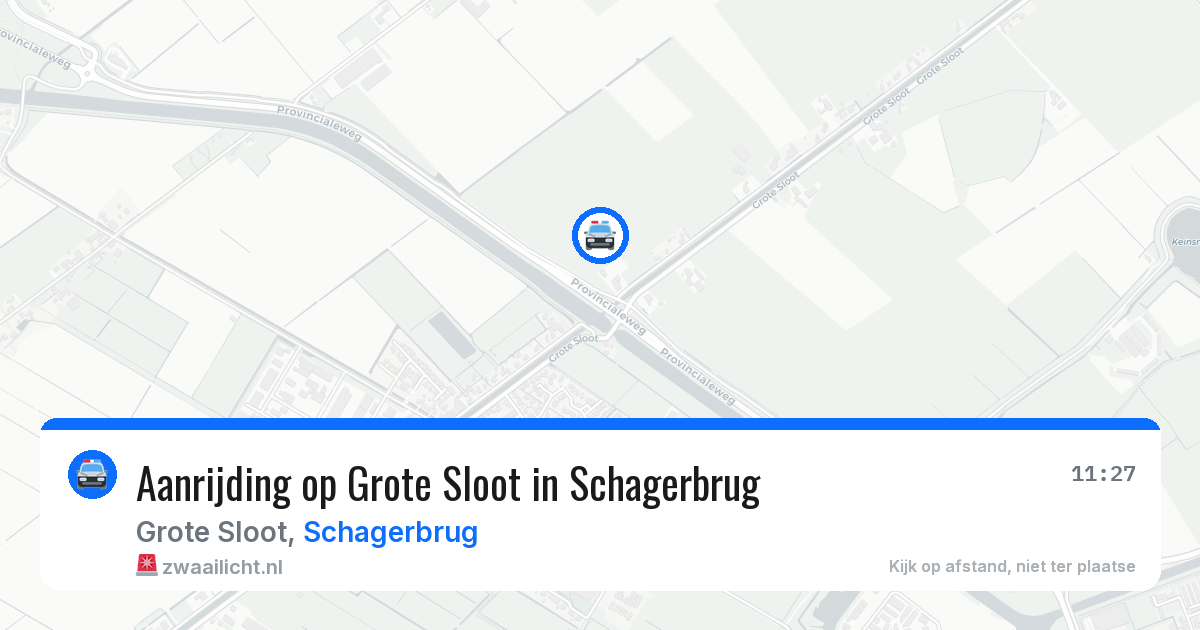 Aanrijding op Grote Sloot in Schagerbrug — 5 aug 2026