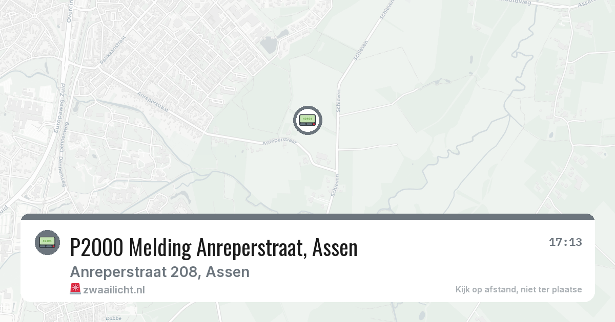 P2000 Melding Anreperstraat, Assen — 21 mrt 2026