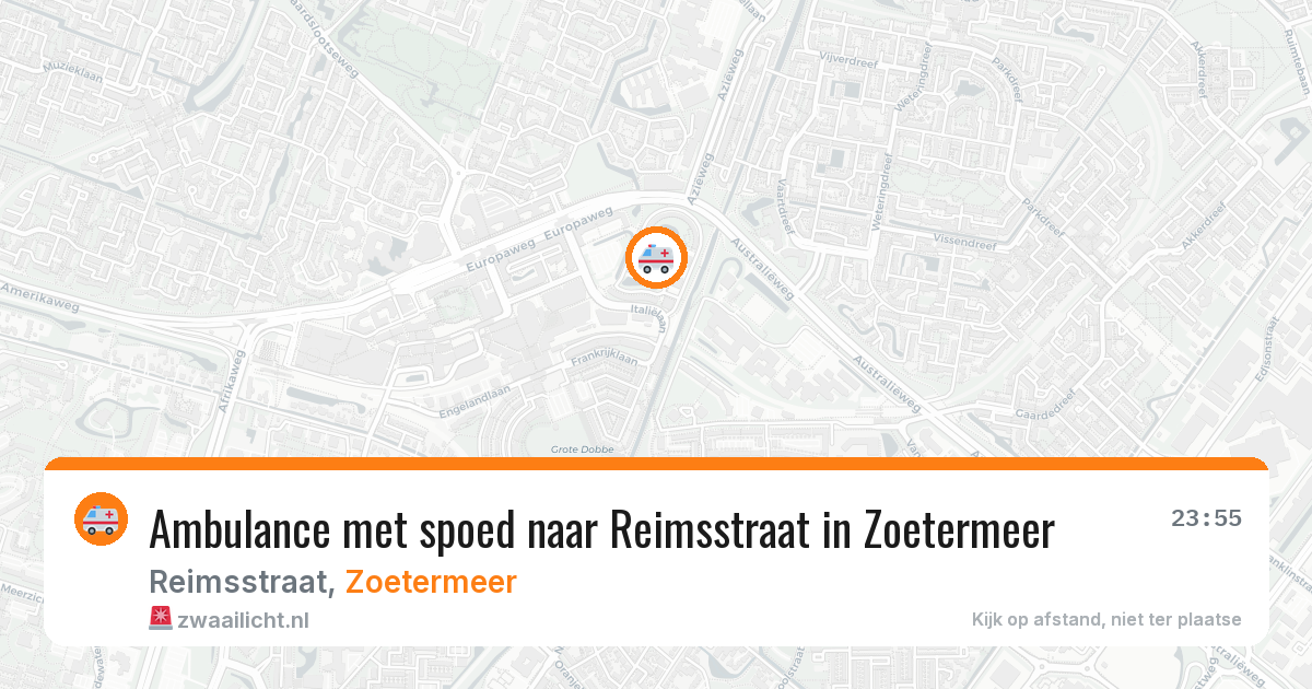 Ambulance met spoed naar Reimsstraat in Zoetermeer — 31 mrt 2026