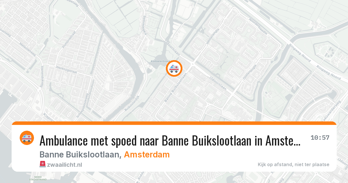 Ambulance met spoed naar Banne Buikslootlaan in Amsterdam — 11 aug 2026