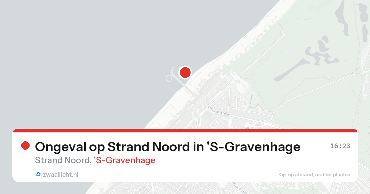 Ongeval op Strand Noord in 'S-Gravenhage — 16 aug 2026