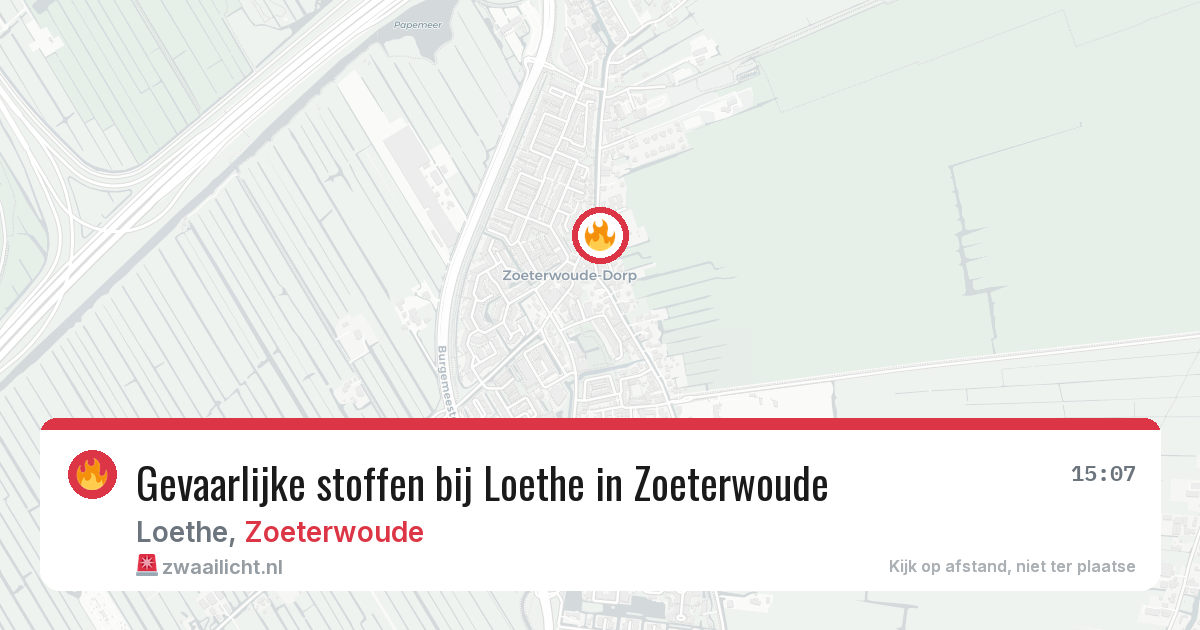 Gevaarlijke stoffen bij Loethe in Zoeterwoude — 18 jun 2026