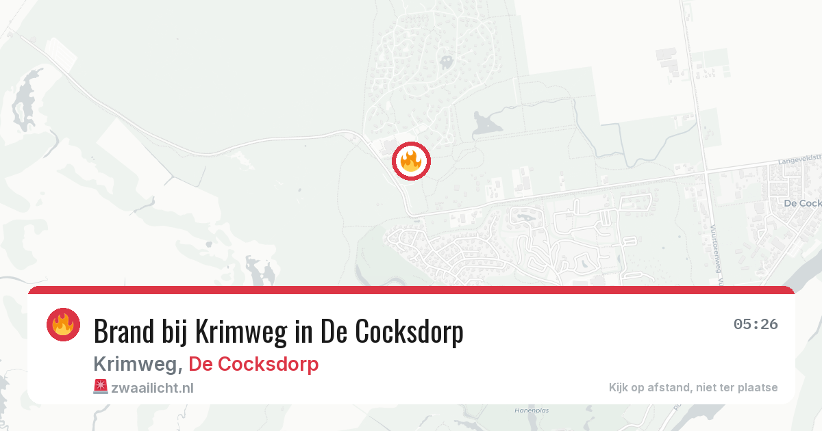Brand bij Krimweg in De Cocksdorp — 15 feb 2026