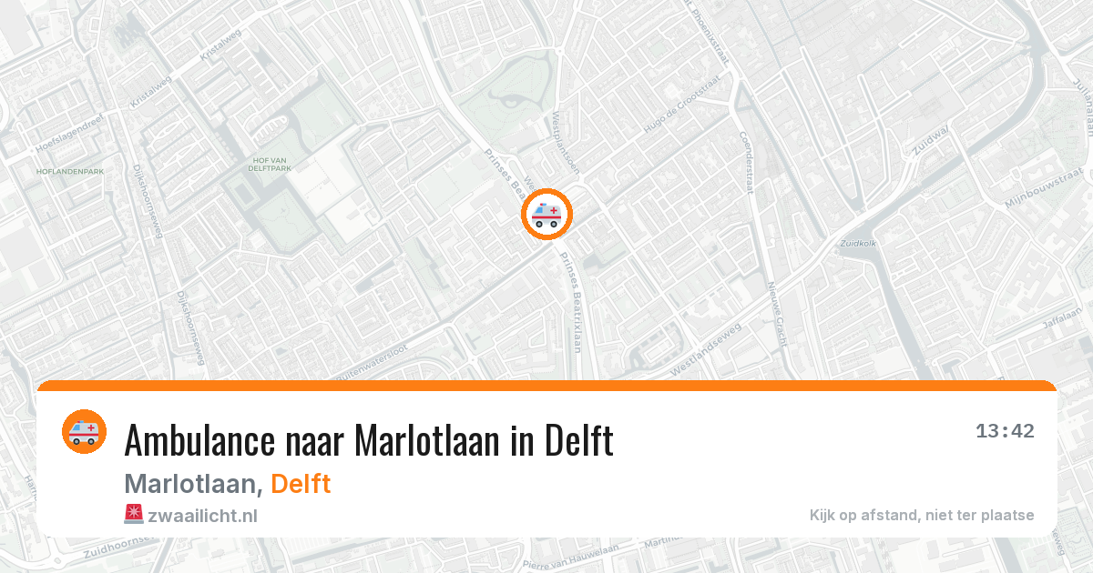 Ambulance naar Marlotlaan in Delft — 30 mrt 2026