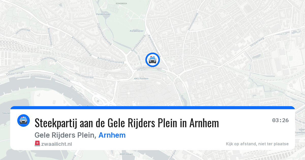 Steekpartij aan de Gele Rijders Plein in Arnhem — 4 jul 2026