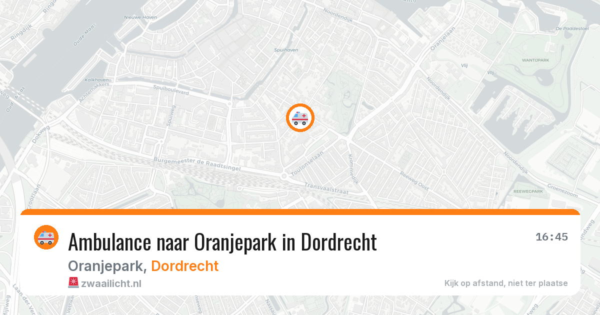 Ambulance naar Oranjepark in Dordrecht — 17 jun 2026