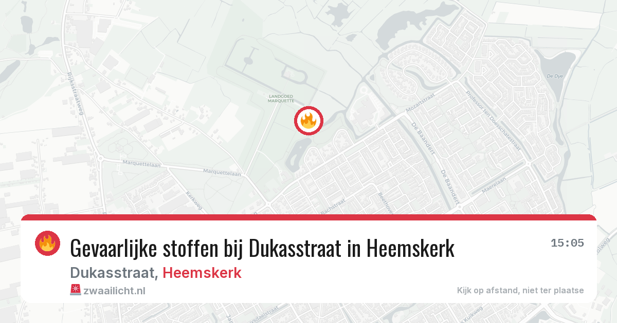 Gevaarlijke stoffen bij Dukasstraat in Heemskerk — 11 apr 2026