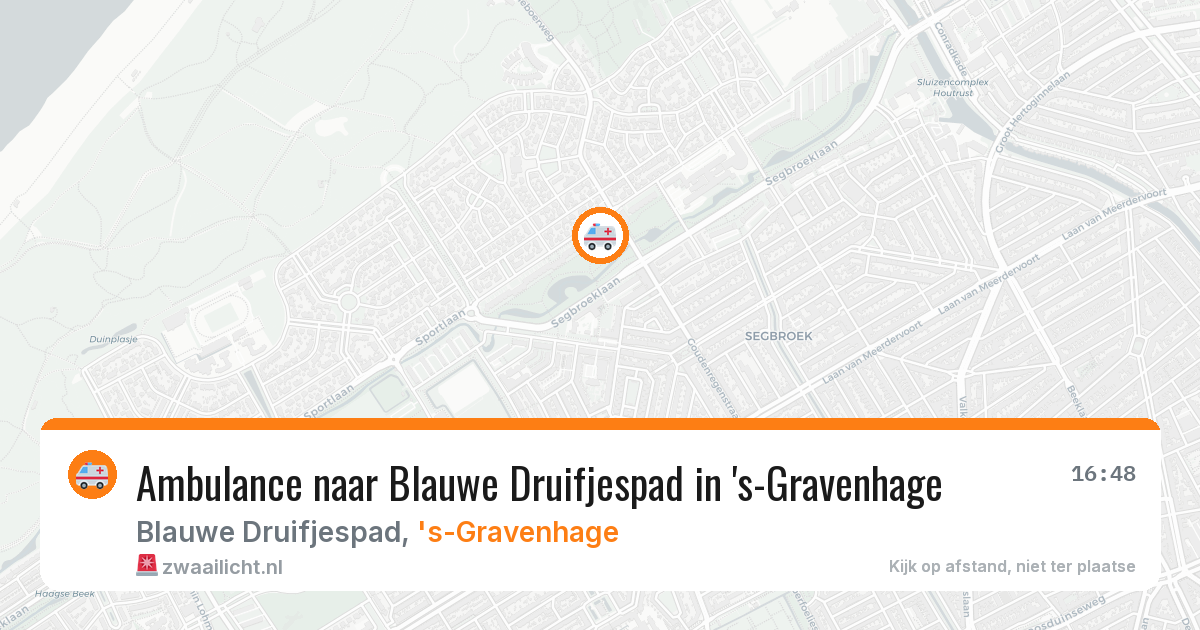 Ambulance naar Blauwe Druifjespad in 's-Gravenhage — 10 jun 2026