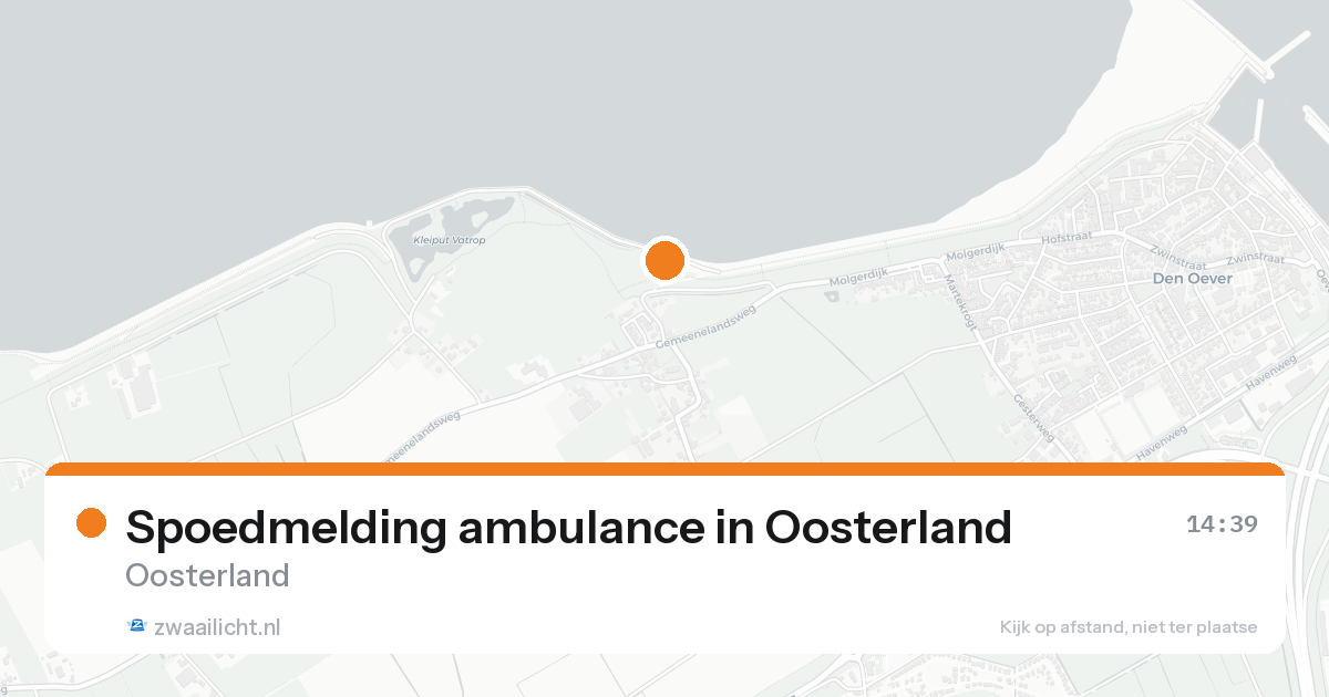 Spoedmelding ambulance in Oosterland — 1 mei 2026