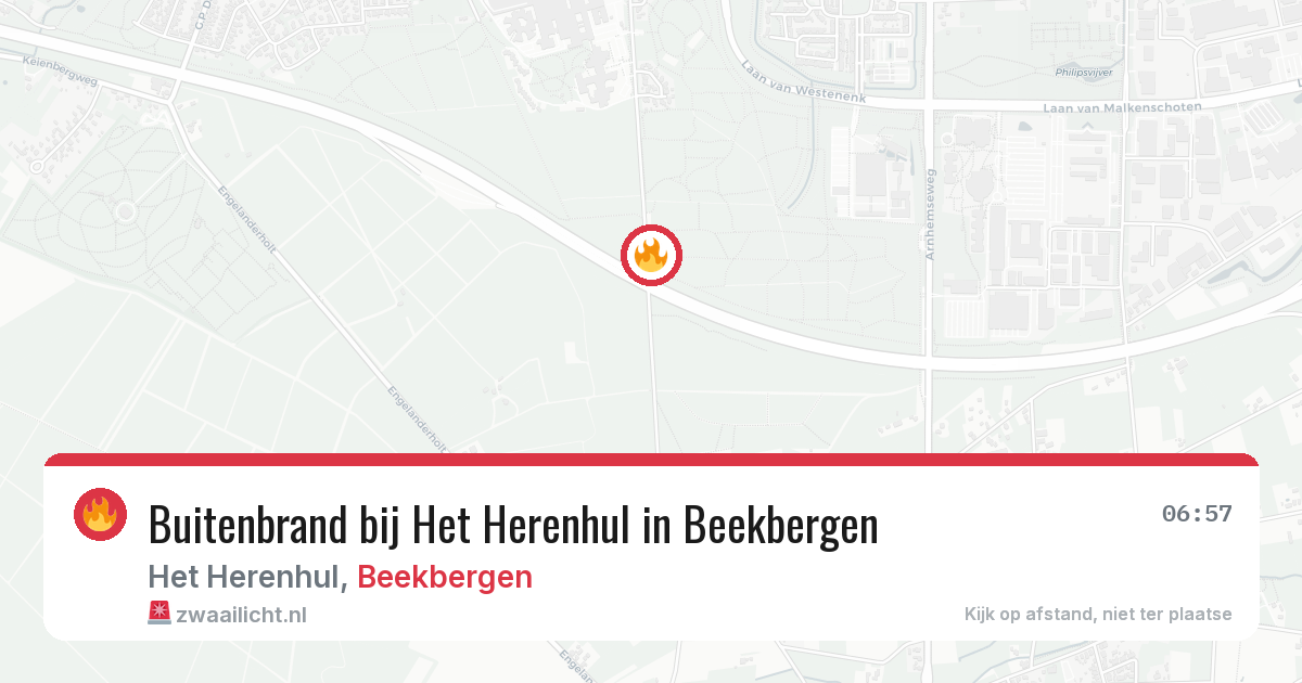 Buitenbrand bij Het Herenhul in Beekbergen — 8 aug 2026