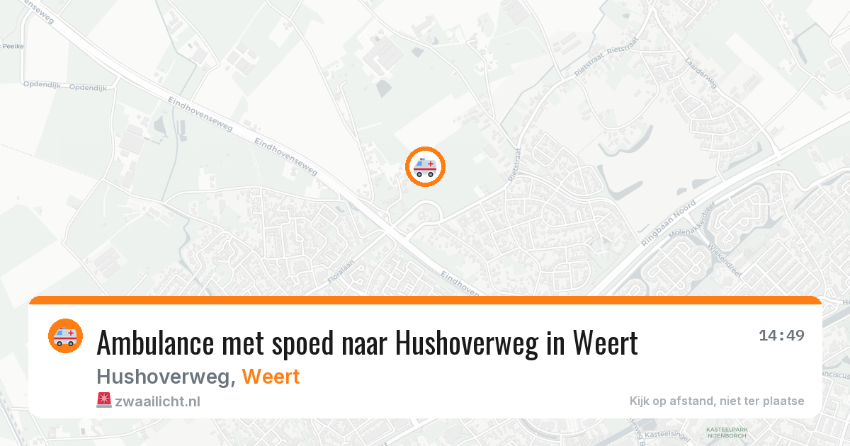 Ambulance met spoed naar Hushoverweg in Weert — 16 jun 2026