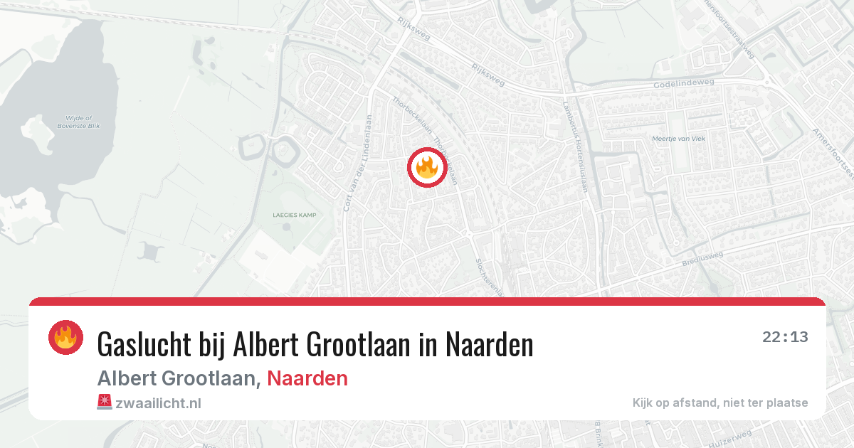 Gaslucht bij Albert Grootlaan in Naarden — 6 mei 2026