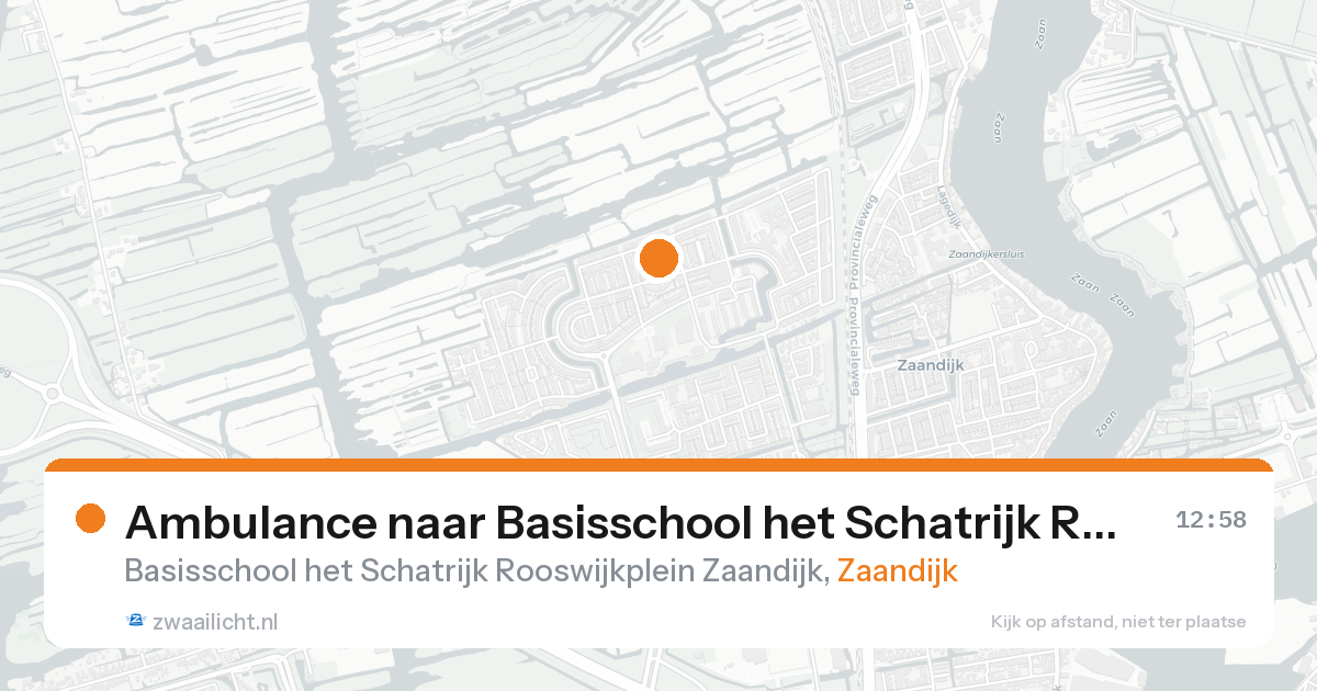 Ambulance naar Basisschool het Schatrijk Rooswijkplein Zaandijk in Zaandijk — 29 mei 2026