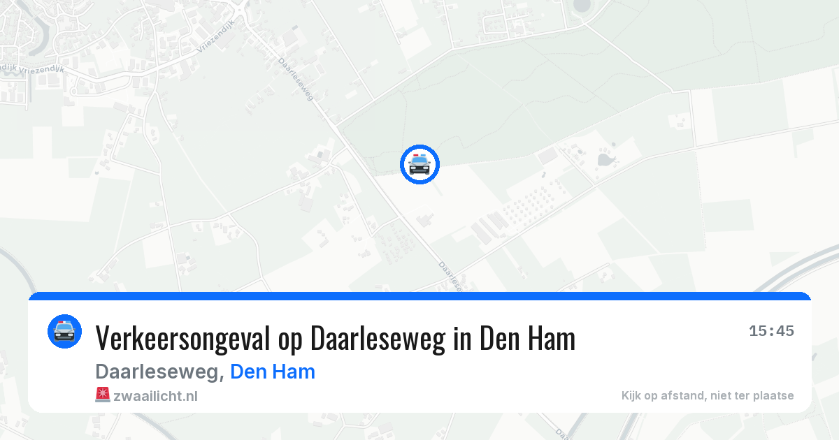 Verkeersongeval op Daarleseweg in Den Ham — 20 mei 2026