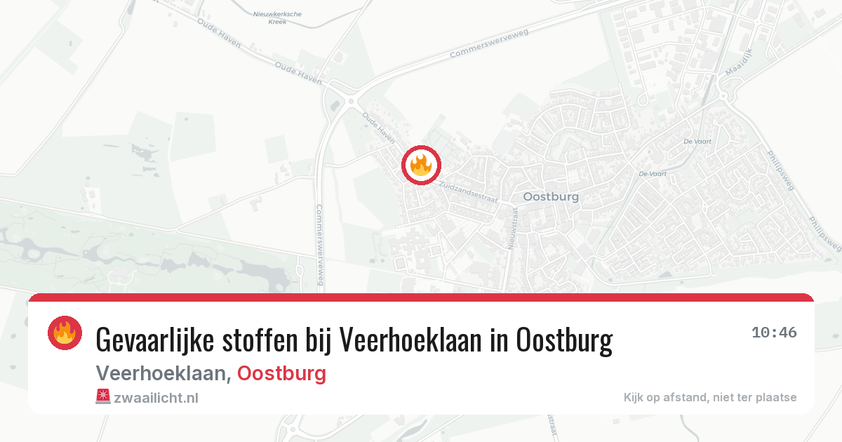 Gevaarlijke stoffen bij Veerhoeklaan in Oostburg — 1 jul 2026