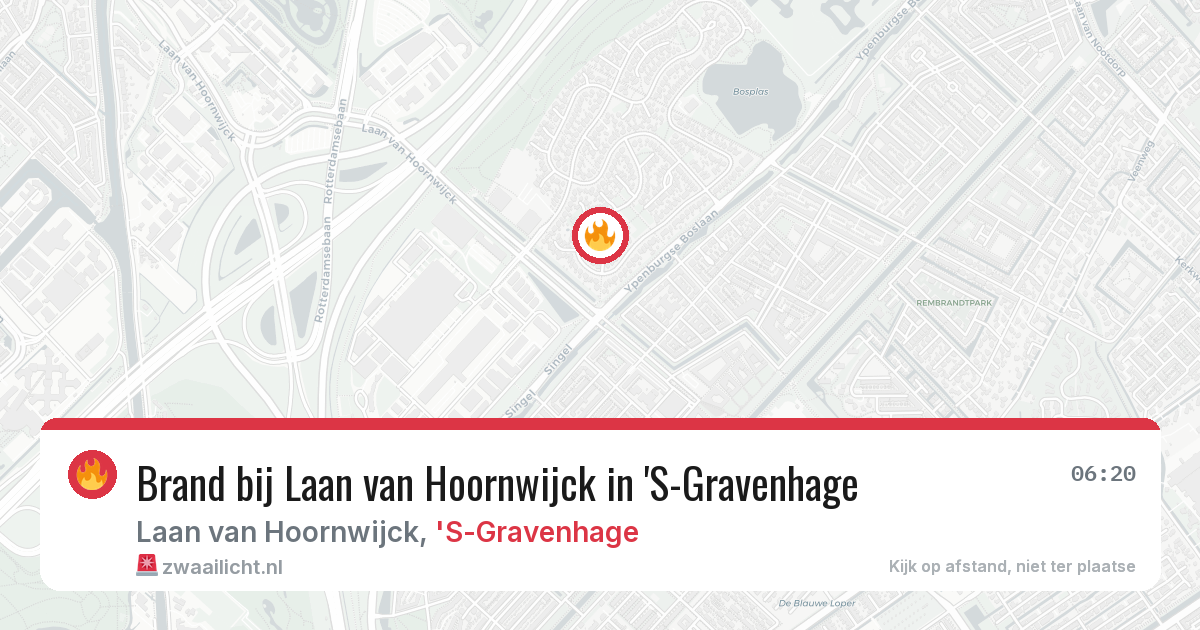 Brand bij Laan van Hoornwijck in 'S-Gravenhage — 29 mei 2026