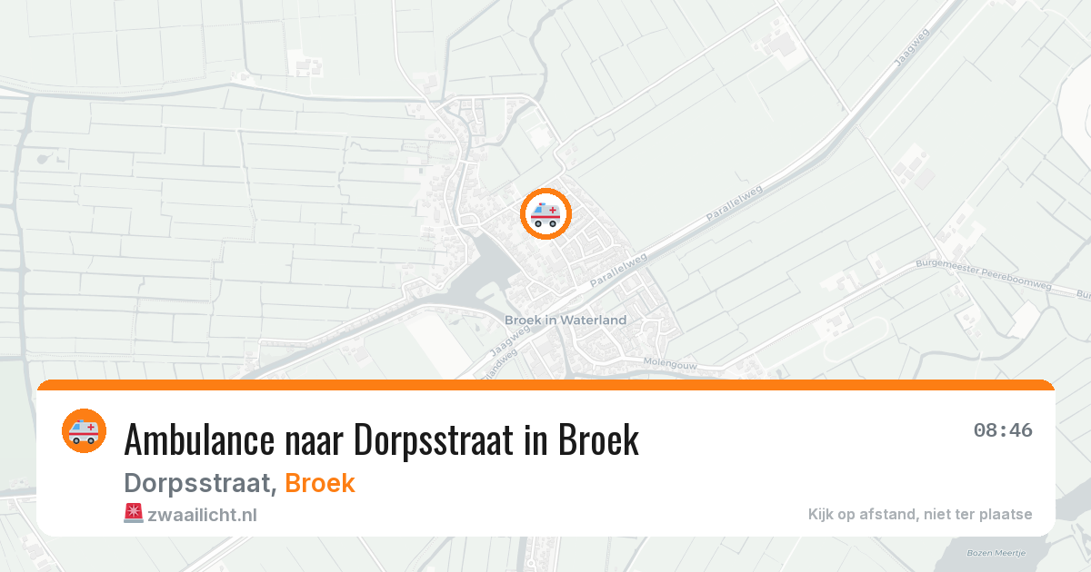 Ambulance naar Dorpsstraat in Broek — 5 mrt 2026