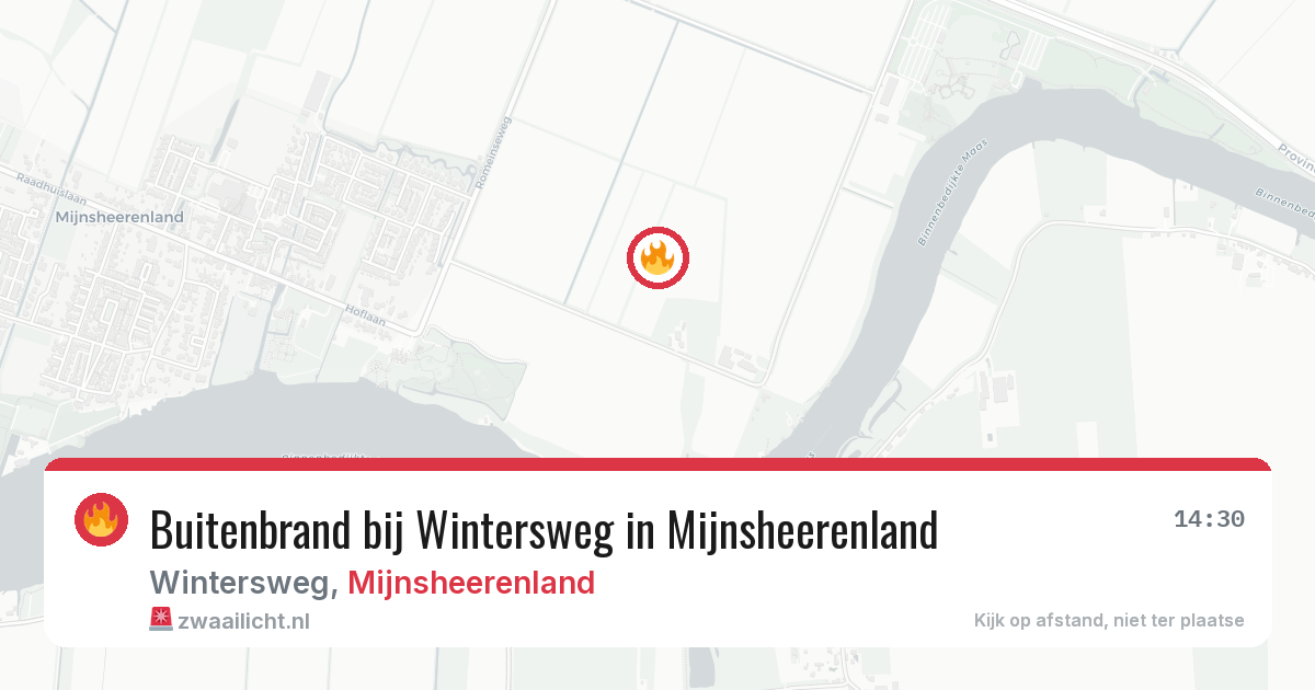 Buitenbrand bij Wintersweg in Mijnsheerenland — 19 mrt 2026