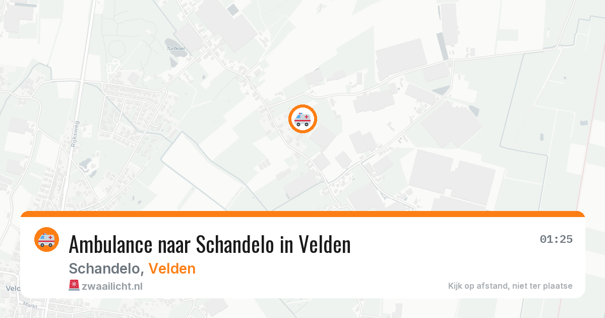 Ambulance naar Schandelo in Velden — 4 aug 2026