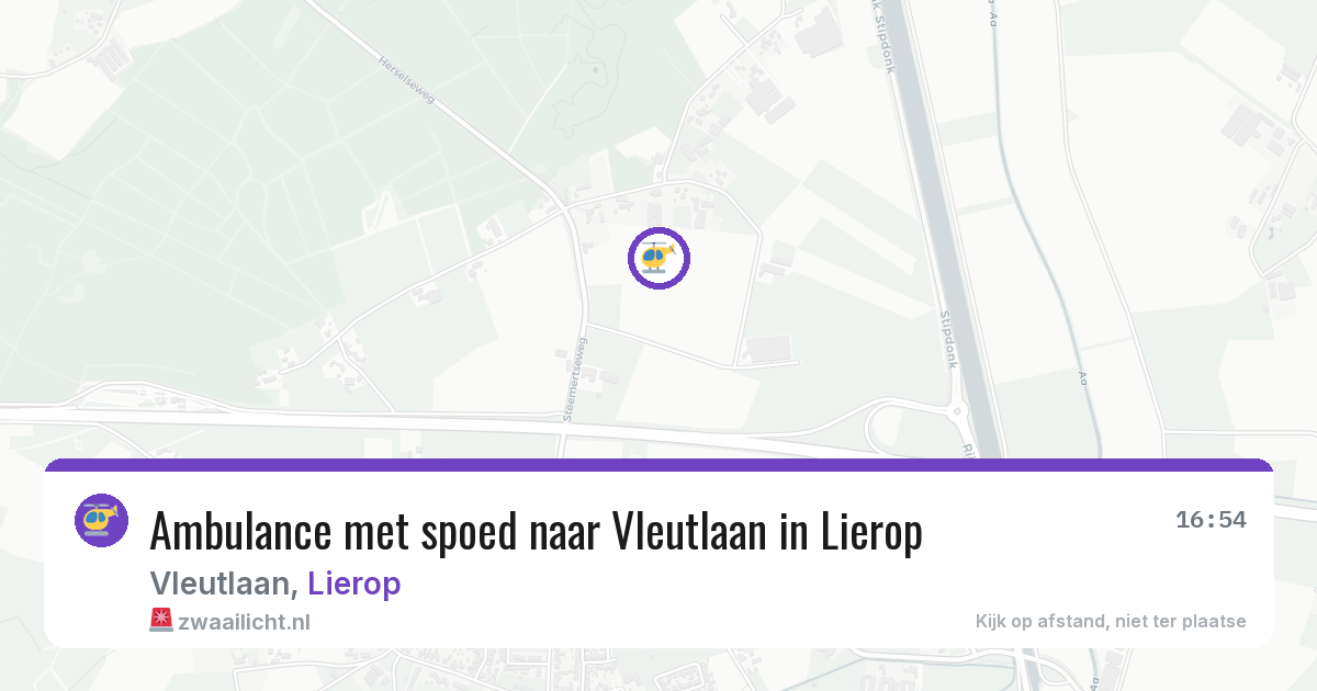 Ambulance met spoed naar Vleutlaan in Lierop — 6 jun 2026