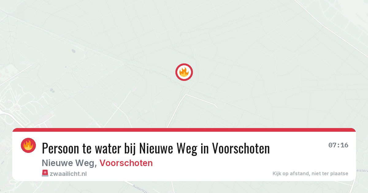 Persoon te water bij Nieuwe Weg in Voorschoten — 27 jun 2026