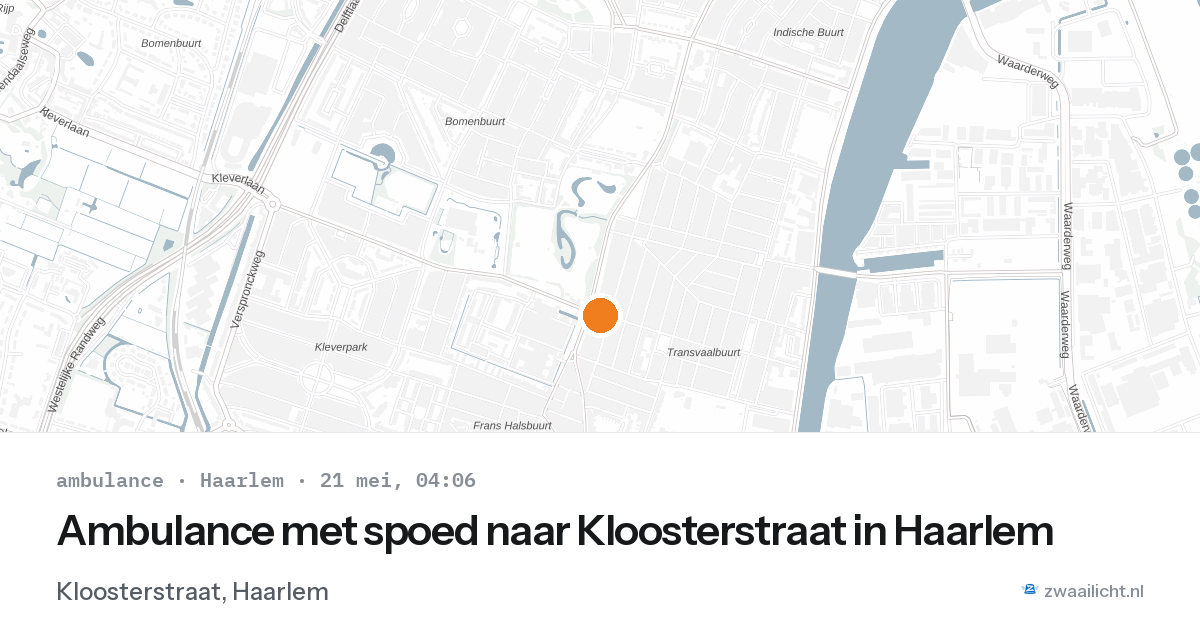 Ambulance met spoed naar Kloosterstraat in Haarlem — 21 mei 2026