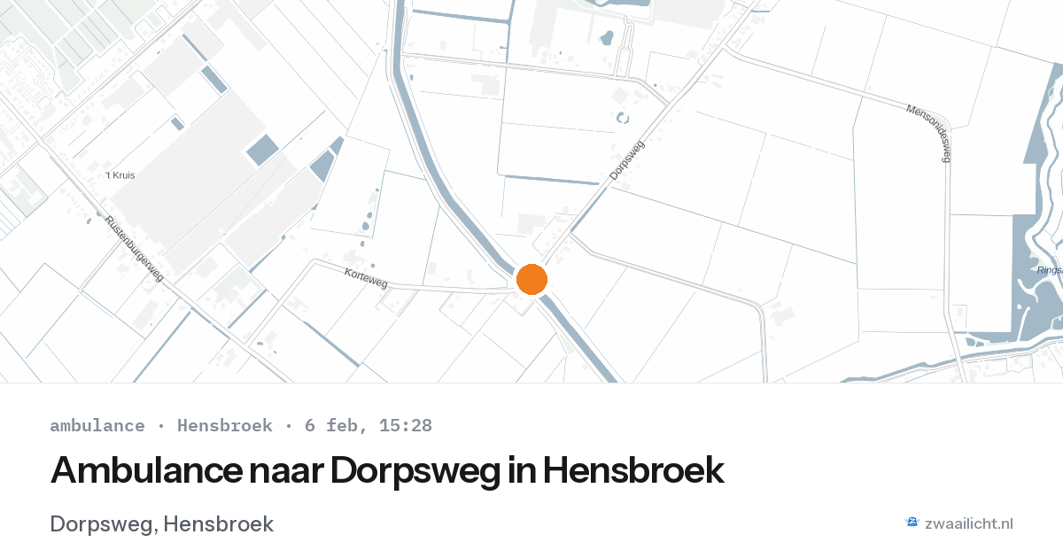 Ambulance naar Dorpsweg in Hensbroek — 6 feb 2026